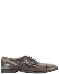Chaussures richelieu en cuir gris foncé Silvano Sassetti
