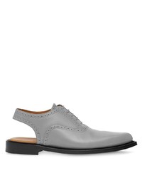 Chaussures richelieu en cuir grises Burberry
