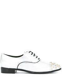 Chaussures richelieu en cuir grises Giuseppe Zanotti Design