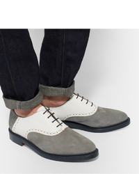 Chaussures richelieu en cuir grises Thom Browne