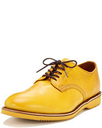 Chaussures richelieu en cuir jaunes