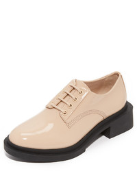 Chaussures richelieu en cuir marron clair DKNY