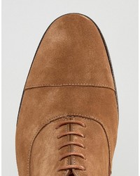 Chaussures richelieu en cuir marron clair Selected