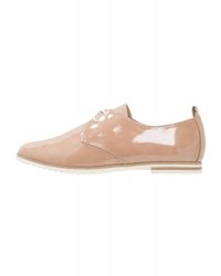 Chaussures richelieu en cuir marron clair Marco Tozzi