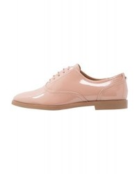 Chaussures richelieu en cuir marron clair Only