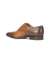 Chaussures richelieu en cuir marron clair Salvatore Ferragamo