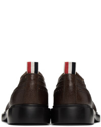Chaussures richelieu en cuir marron foncé Thom Browne