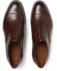 Chaussures richelieu en cuir marron foncé Edward Green