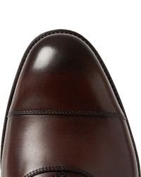 Chaussures richelieu en cuir marron foncé Edward Green