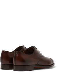 Chaussures richelieu en cuir marron foncé Edward Green