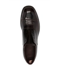 Chaussures richelieu en cuir marron foncé Officine Creative