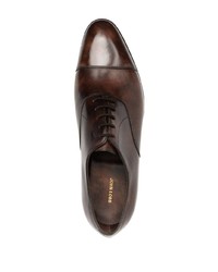 Chaussures richelieu en cuir marron foncé John Lobb