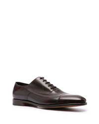 Chaussures richelieu en cuir marron foncé John Lobb