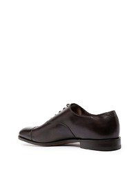 Chaussures richelieu en cuir marron foncé John Lobb