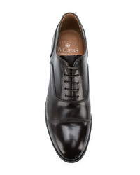 Chaussures richelieu en cuir marron foncé W.Gibbs