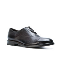 Chaussures richelieu en cuir marron foncé Henderson Baracco