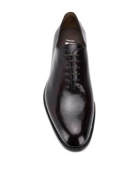 Chaussures richelieu en cuir marron foncé Salvatore Ferragamo