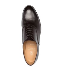 Chaussures richelieu en cuir marron foncé Brunello Cucinelli