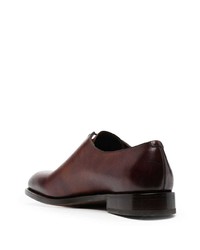 Chaussures richelieu en cuir marron foncé Salvatore Ferragamo