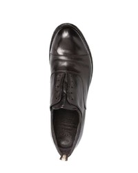 Chaussures richelieu en cuir marron foncé Officine Creative