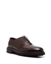 Chaussures richelieu en cuir marron foncé Henderson Baracco