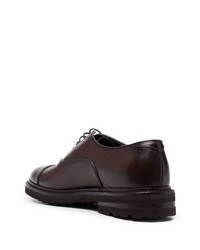 Chaussures richelieu en cuir marron foncé Henderson Baracco