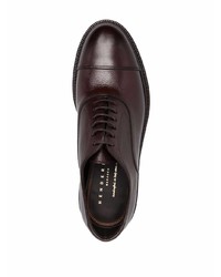 Chaussures richelieu en cuir marron foncé Henderson Baracco