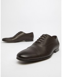 Chaussures richelieu en cuir marron foncé Office