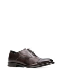 Chaussures richelieu en cuir marron foncé Henderson Baracco