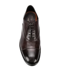 Chaussures richelieu en cuir marron foncé Henderson Baracco