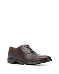 Chaussures richelieu en cuir marron foncé Scarosso