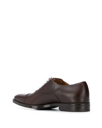 Chaussures richelieu en cuir marron foncé Scarosso