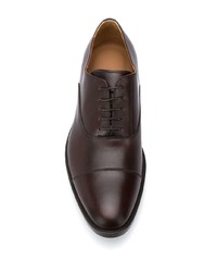 Chaussures richelieu en cuir marron foncé Scarosso