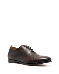 Chaussures richelieu en cuir marron foncé Officine Creative