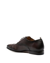 Chaussures richelieu en cuir marron foncé Officine Creative