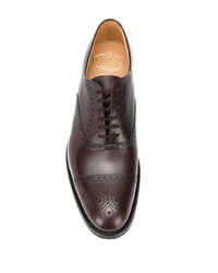Chaussures richelieu en cuir marron foncé Church's