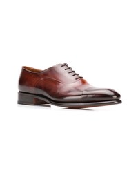 Chaussures richelieu en cuir marron Santoni