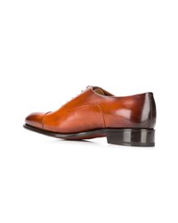 Chaussures richelieu en cuir marron Santoni