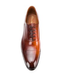 Chaussures richelieu en cuir marron Santoni