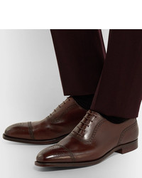 Chaussures richelieu en cuir marron George Cleverley