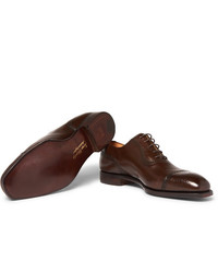 Chaussures richelieu en cuir marron George Cleverley