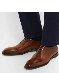 Chaussures richelieu en cuir marron Berluti