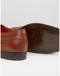 Chaussures richelieu en cuir marron Base London