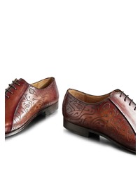 Chaussures richelieu en cuir marron Magnanni