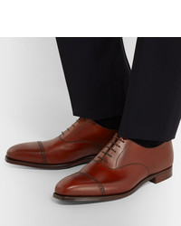 Chaussures richelieu en cuir marron George Cleverley