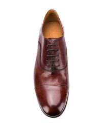 Chaussures richelieu en cuir marron Pantanetti