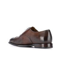 Chaussures richelieu en cuir marron Silvano Sassetti