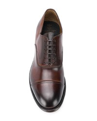 Chaussures richelieu en cuir marron Silvano Sassetti