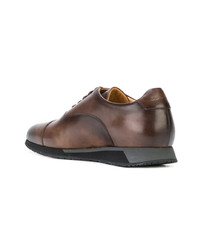 Chaussures richelieu en cuir marron Santoni