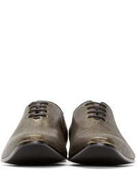 Chaussures richelieu en cuir marron Haider Ackermann
